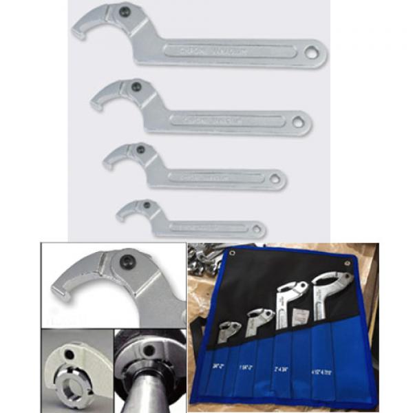 4pcs adjustable hook wrench set