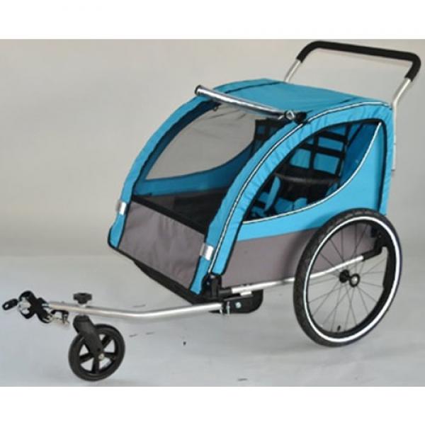 Baby bicycle trailer for 2 children