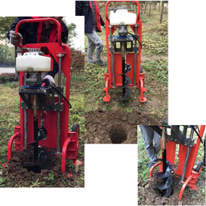 63cc earth auger with drilling stand