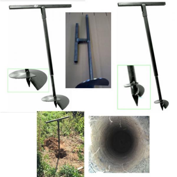 Manual earth auger