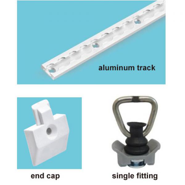 Aluminum track+fitting+end cap, 22pcs set