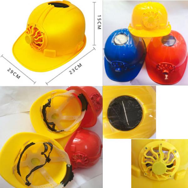 Solar fan safety helmet