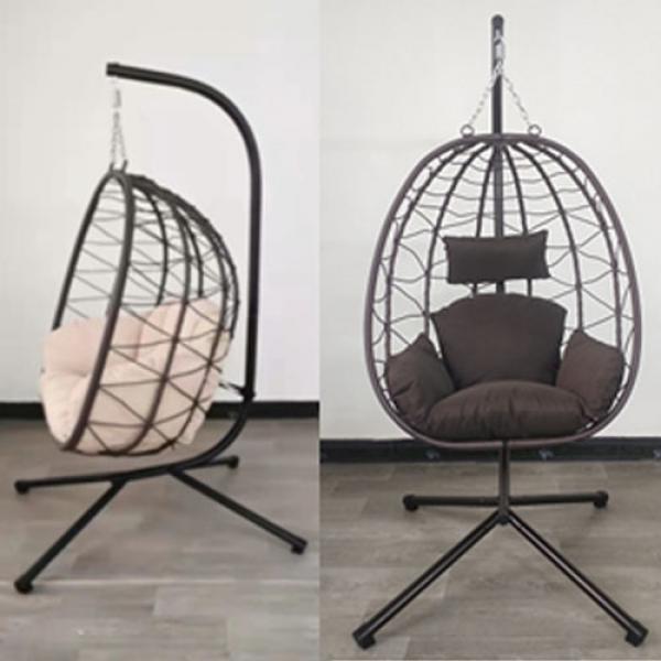 Patio Wicker Hanging Chair with Stand