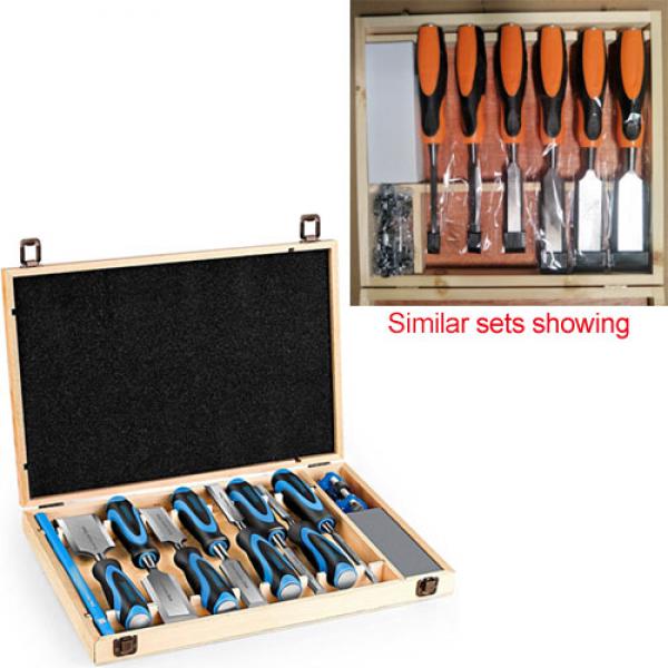 12ps Wood Working Chisel Set wooden case