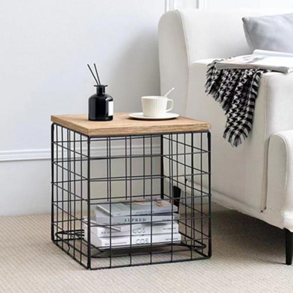 Square Storage End Table