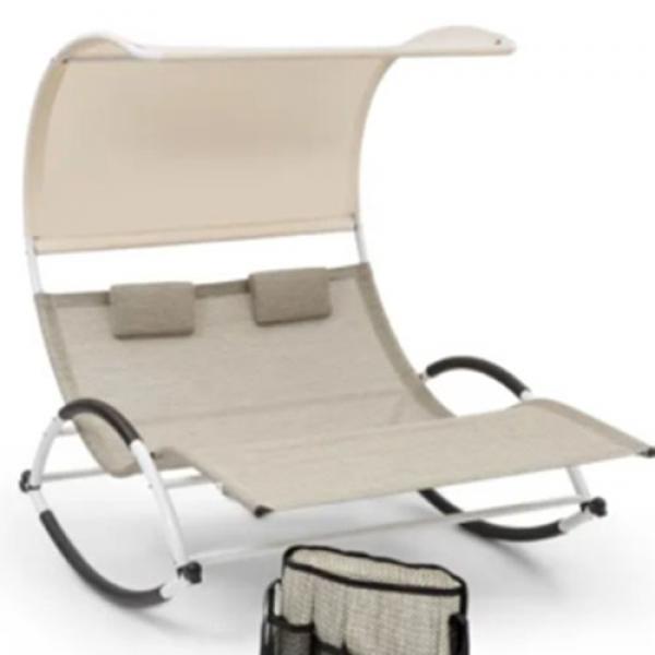 Outdoor sun rocking chair with shed