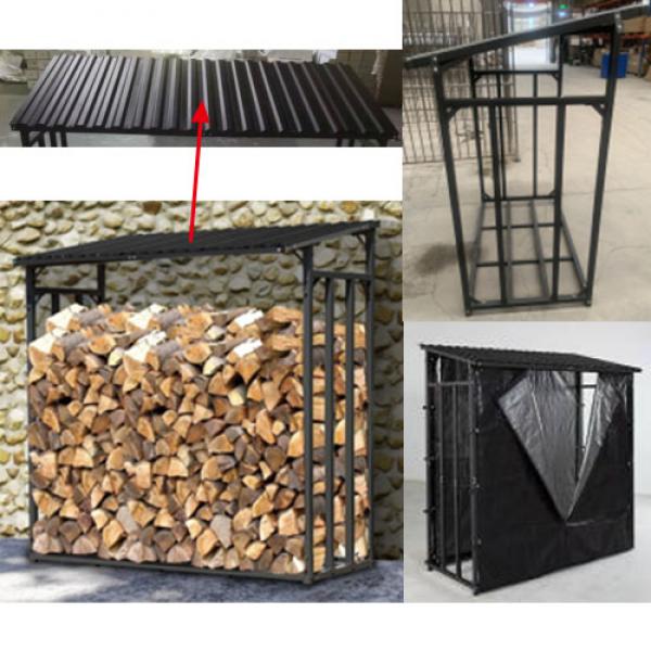 Metal firewood storage rack