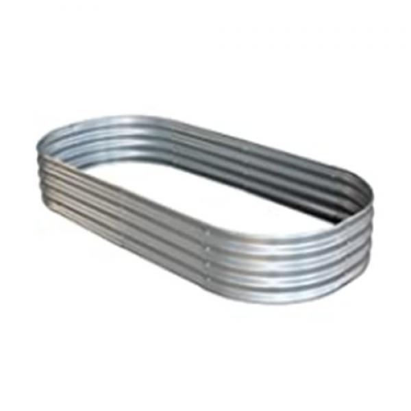 Oval Galvanized Planter Bed